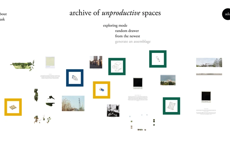 An alternative archive of unproductive spaces