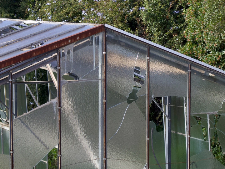 Derelict greenhouse of Carqueiranne